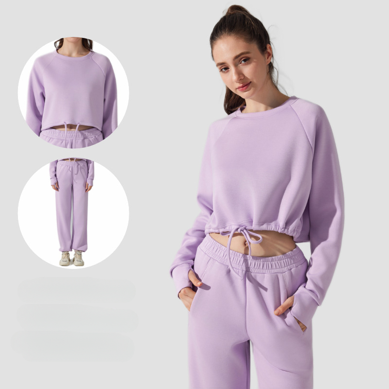 Yoga Fitness Hoodie - WESTSHAN Casual Sports Sweatshirt Two-Piece Set
