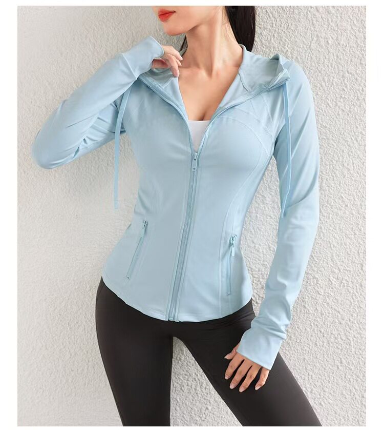 Yoga Fitness Hoodie - Women's Long-Sleeved Yoga Jacket Slimming Fitness