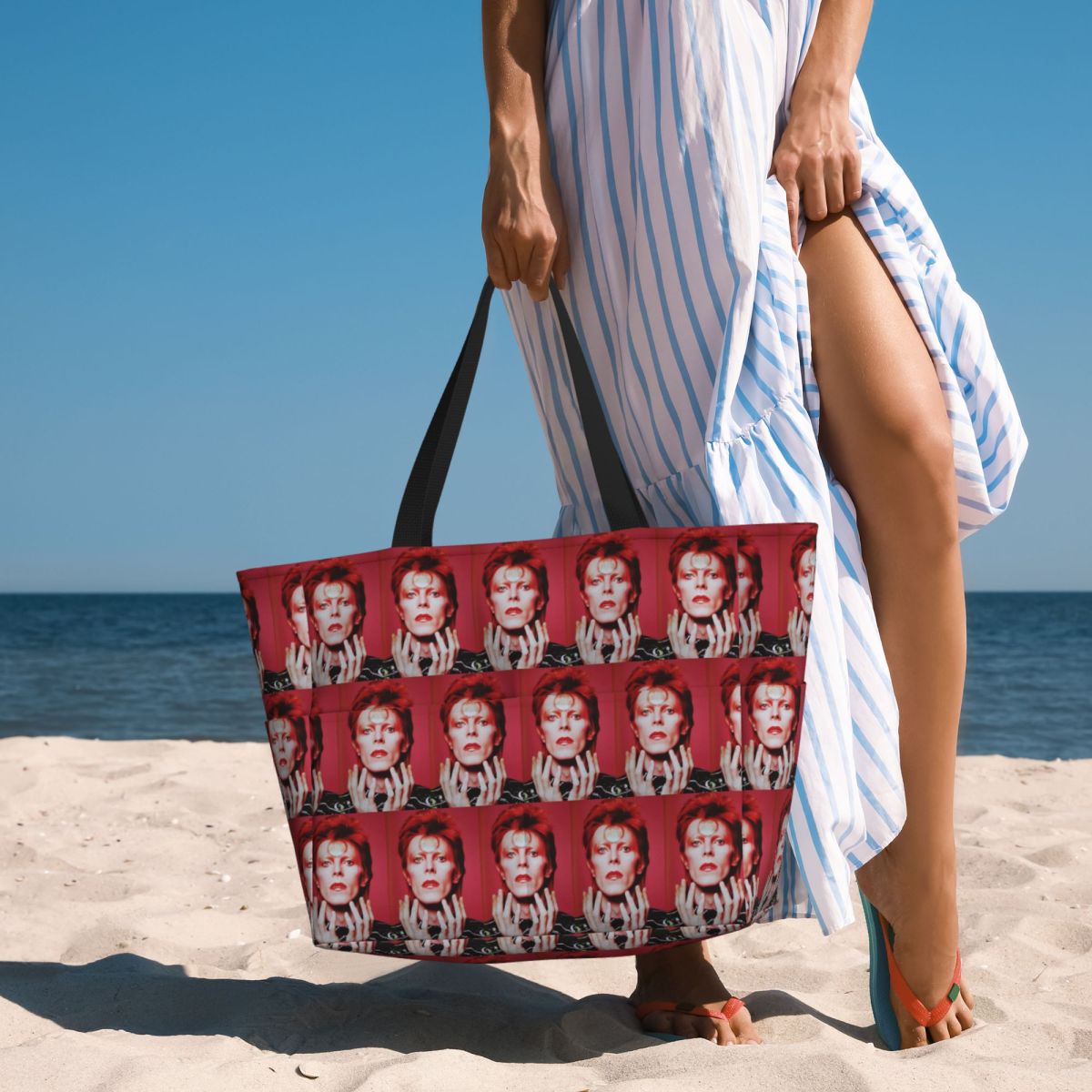 Yoga Fitness Tote - Davids Bowied Beach Tote Bag Sport