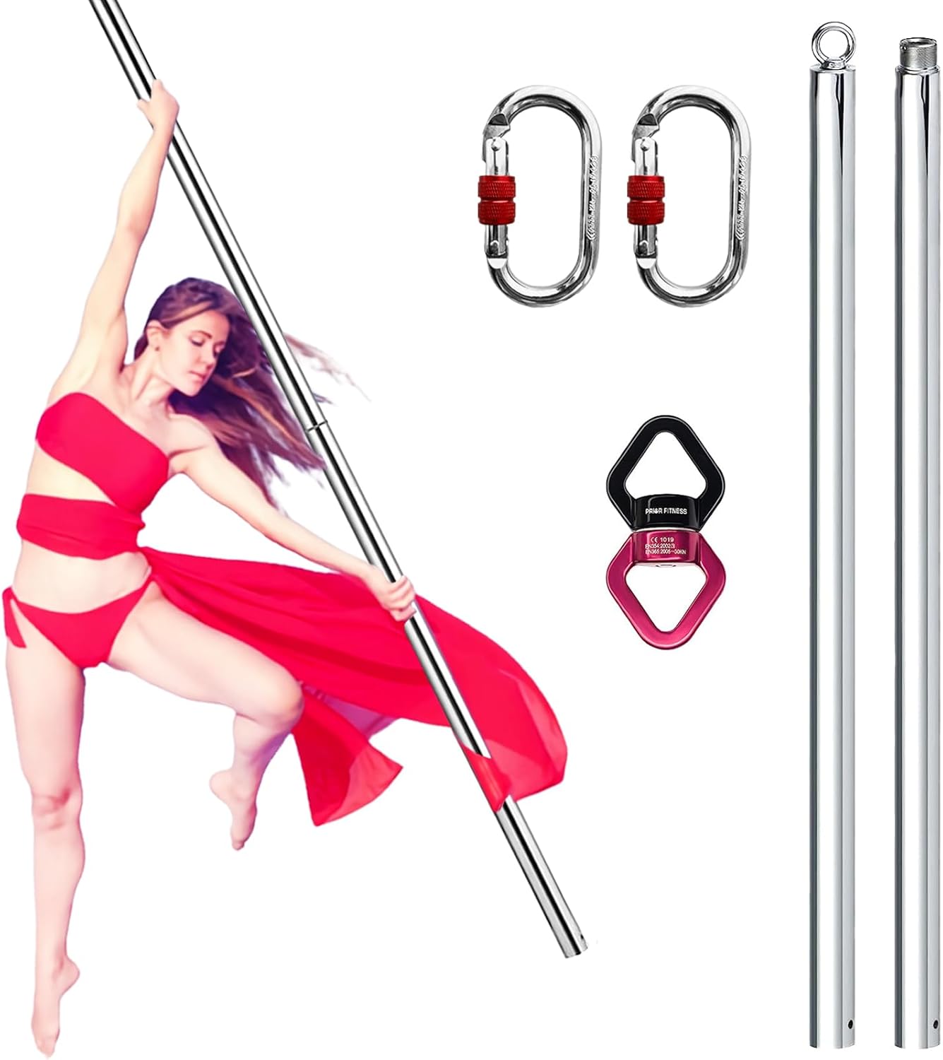 Yoga Fitness Spinning - Aerial Flying Dance Pole 2M 360°