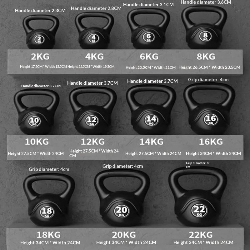Kettlebell - 2026 Fitness Adjustable 8kg Kettlebell Ergonomic