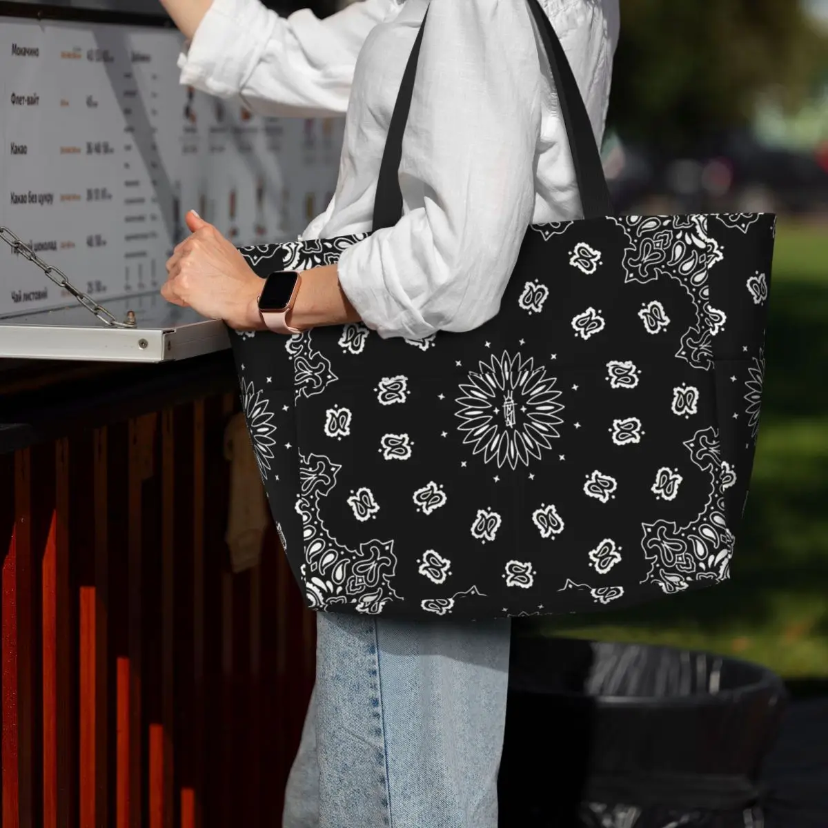 Yoga Fitness Tote - Bandana Custom Beach Tote Bag Sport