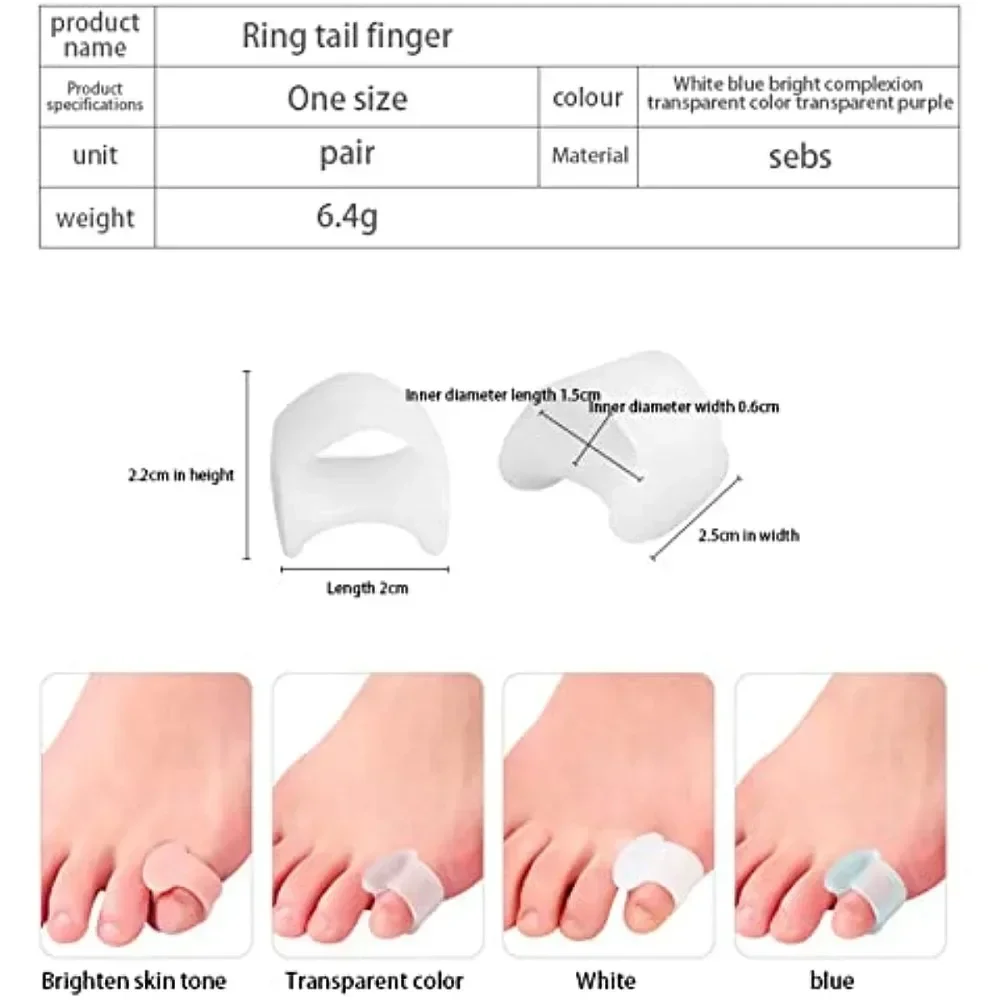 Yoga Toe Separator - 2pcs Silicone Toe Orthopedic Separator Finger