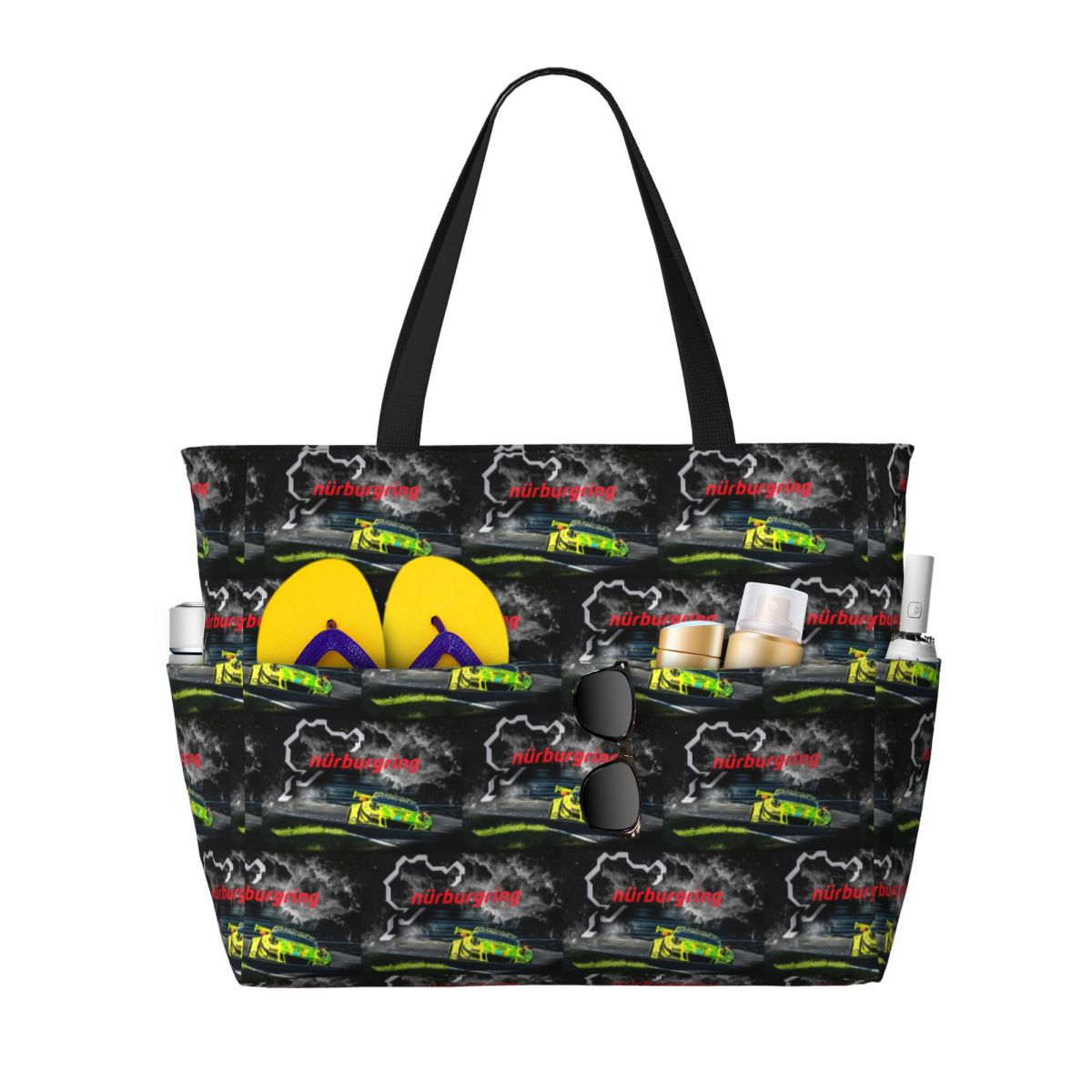 Yoga Fitness Tote - Nurburgring Print Beach Tote Bag Sport
