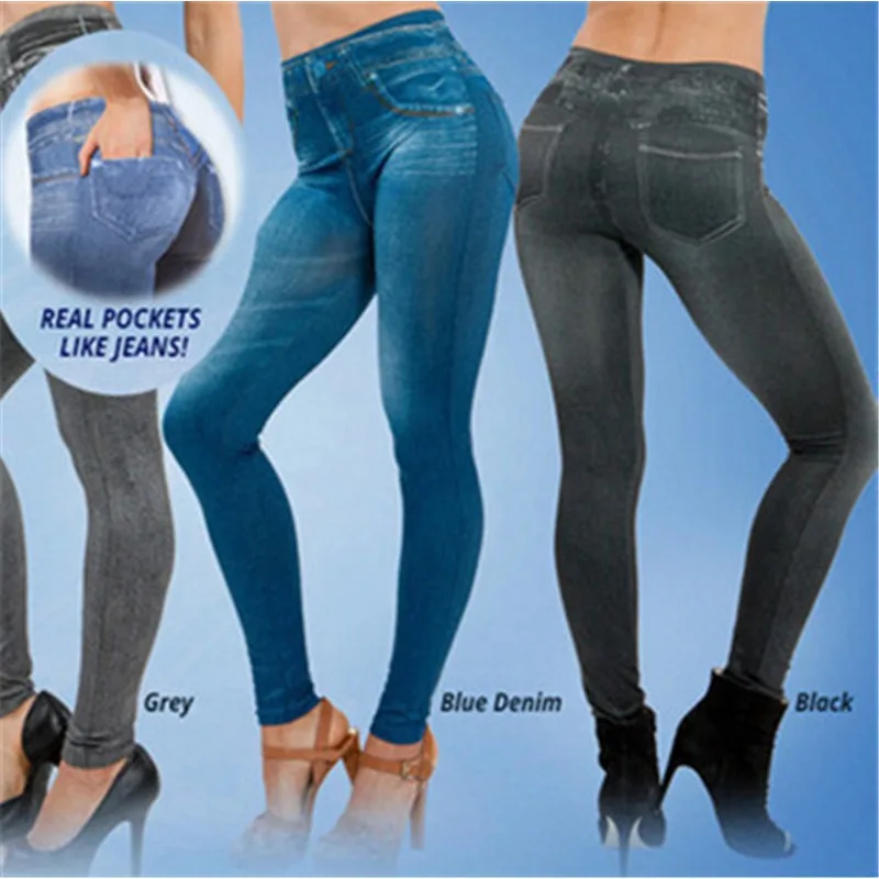 Yoga Fitness Sg - Women Jean Leggings Fitness Pants High