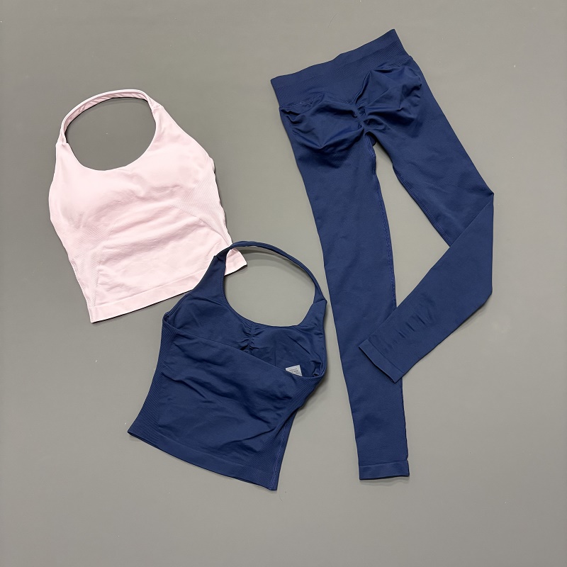 Yoga Fitness Zumba - 2PCS Halter Neck Sportswear Set Women