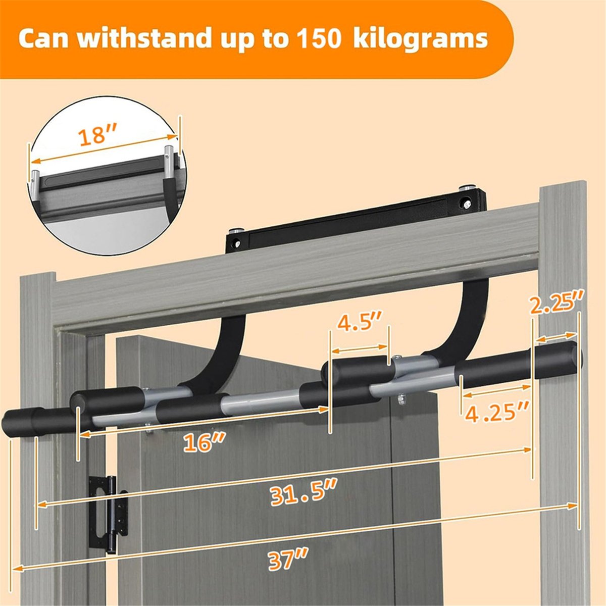 ABST Wall Mounted Pull Up Bar  - огляд і ціна Pull Up Bar Doorframe