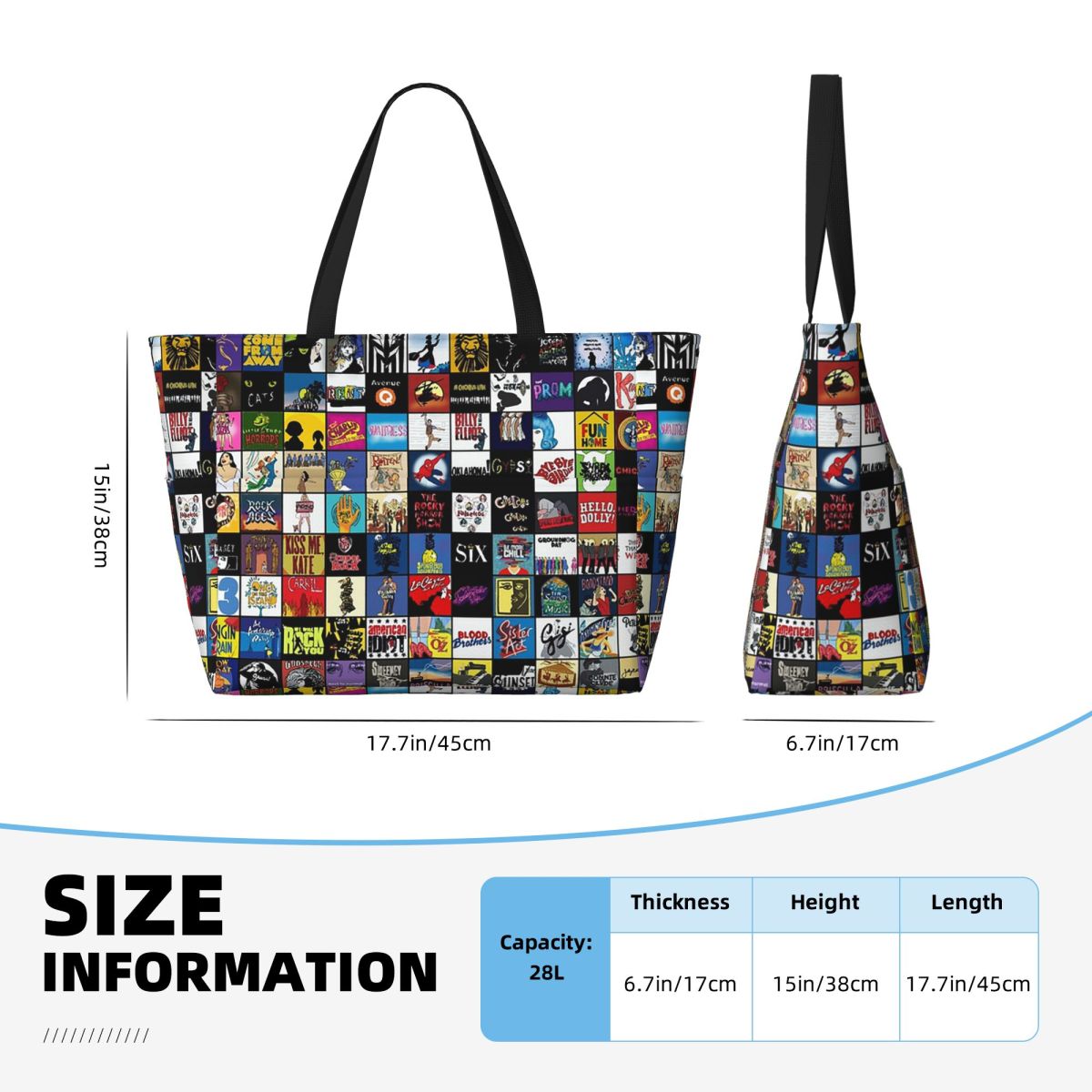 Broadway Musical Theatre Logos - огляд і ціна Yoga Fitness Tote