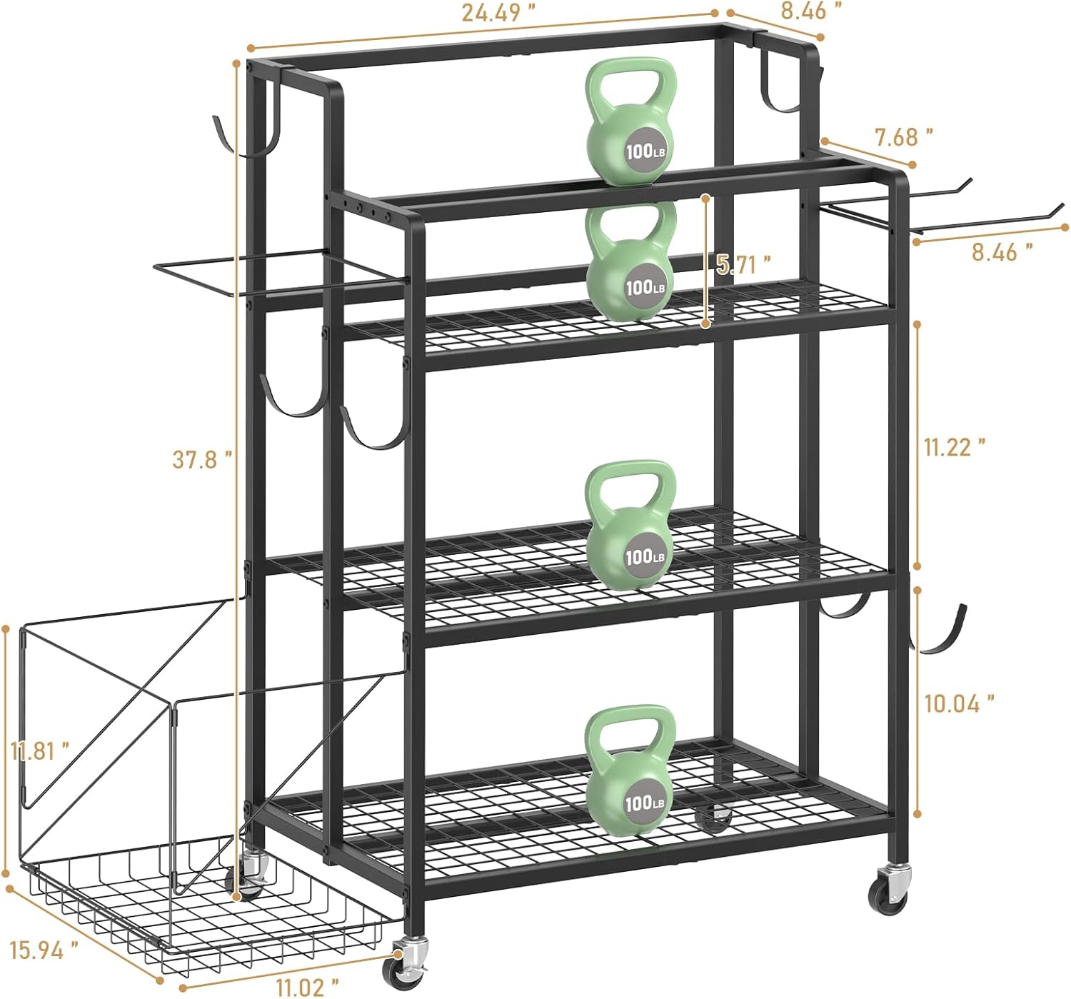 Home Gym Storage, No Material  - огляд і ціна Kettlebell