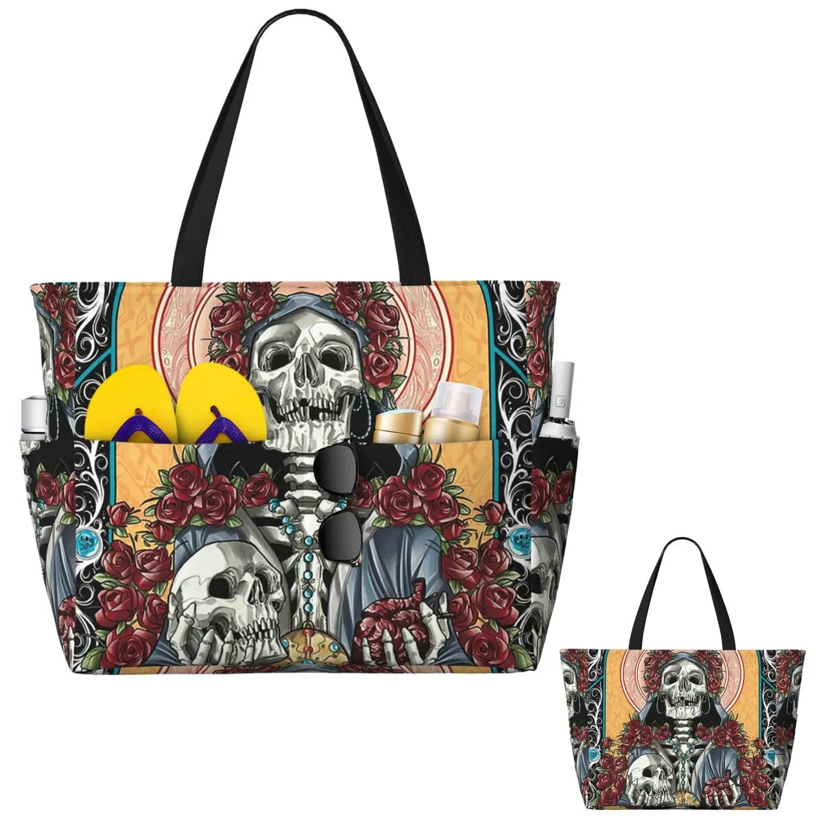 Santa Muerte Spanish Beach Tot - огляд і ціна Yoga Fitness Tote