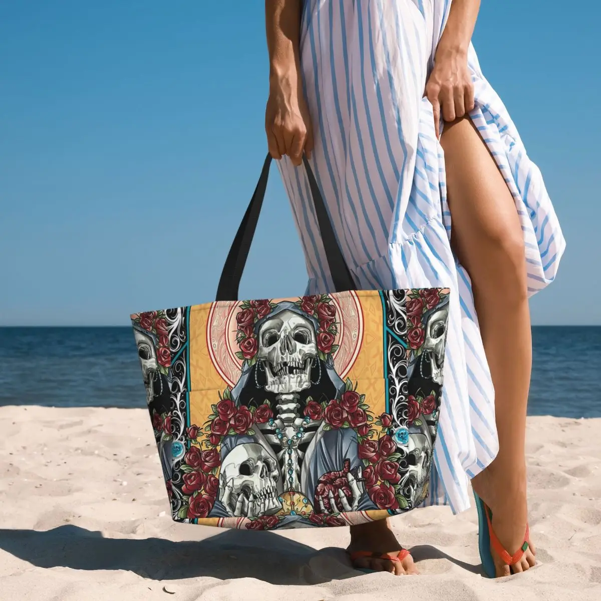 Santa Muerte Spanish Beach Tot - огляд і ціна Yoga Fitness Tote