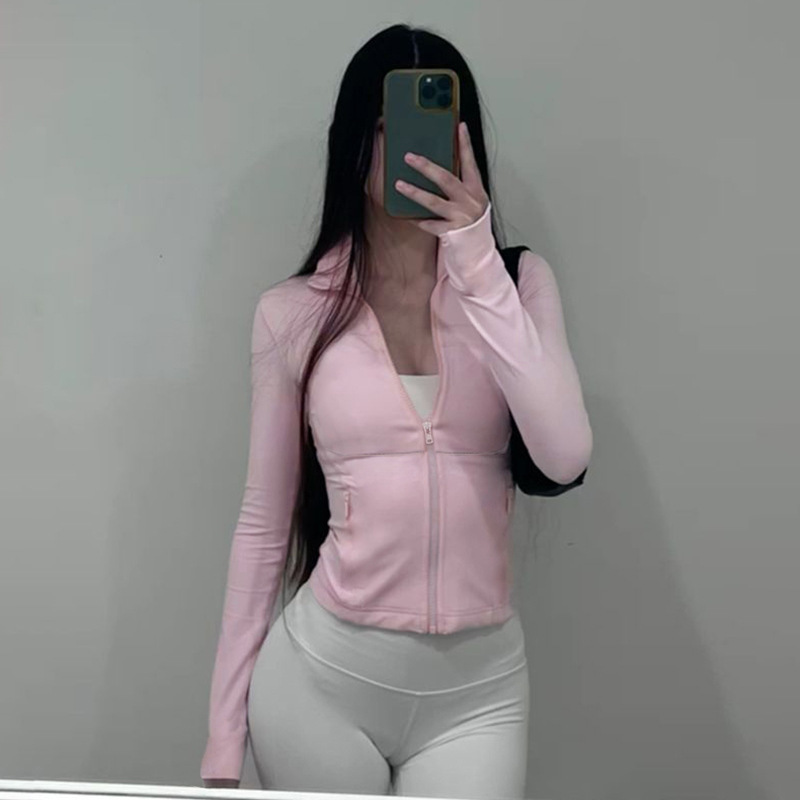Zipper T-shirt Women's Fitness - огляд і ціна Yoga Fitness Hoodie