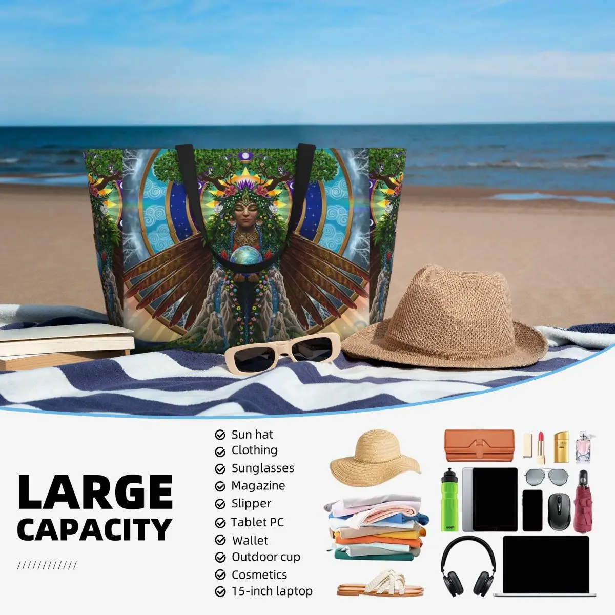 Gaia Sacred System Beach Tote  - огляд і ціна Yoga Fitness Tote