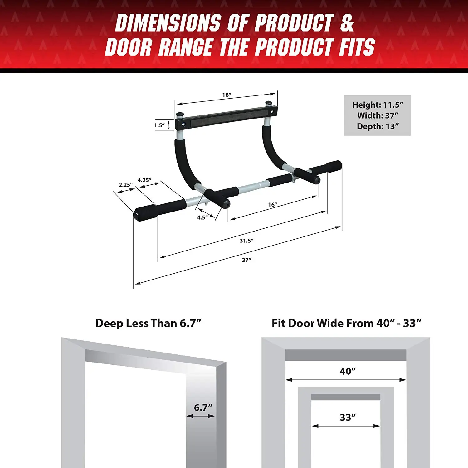 New Indoor Fitness Door Frame  - огляд і ціна Pull Up Bar Doorframe