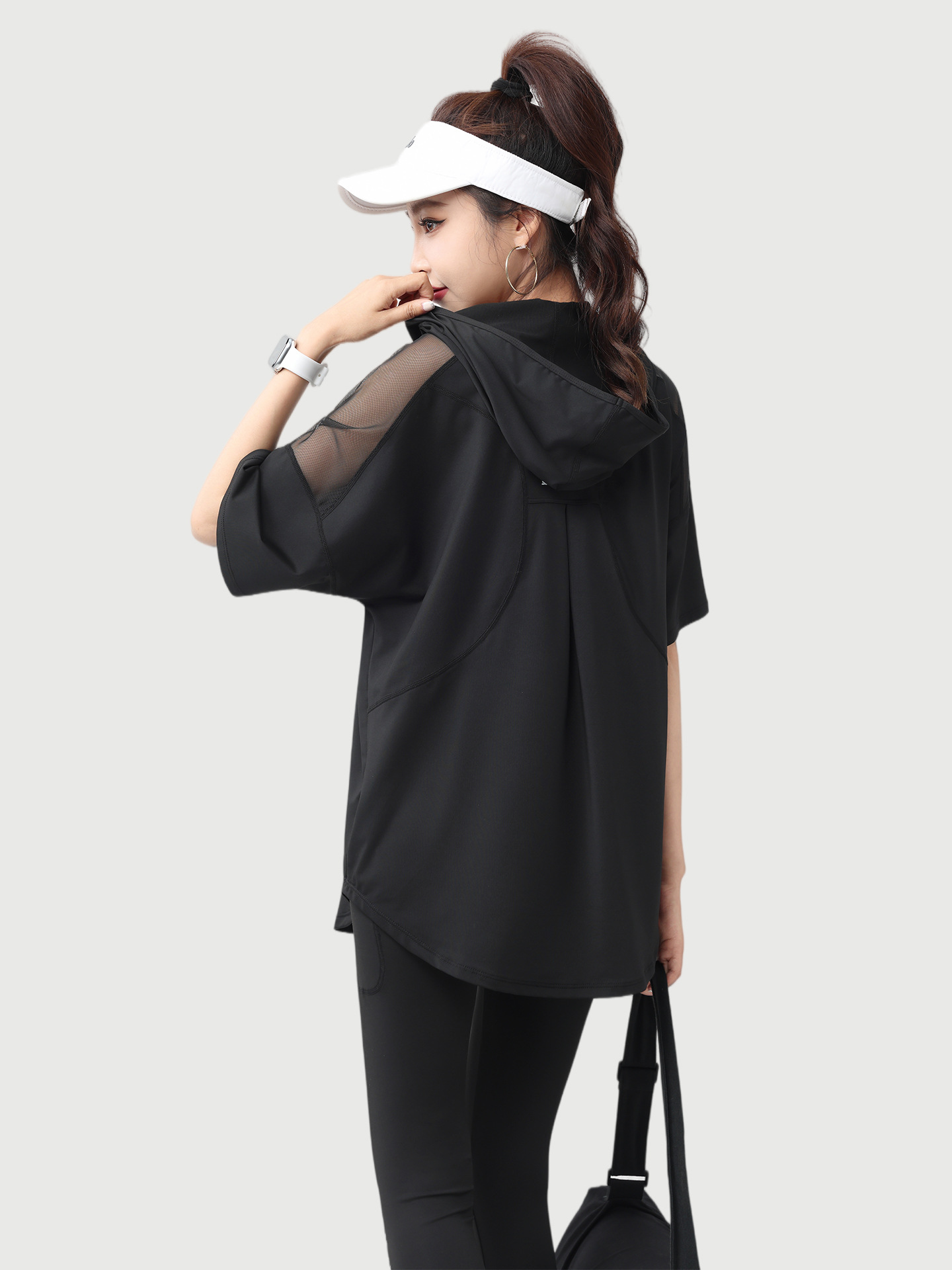 Woman Yoga Short Sleeve Hoodie - огляд і ціна Yoga Fitness Hoodie