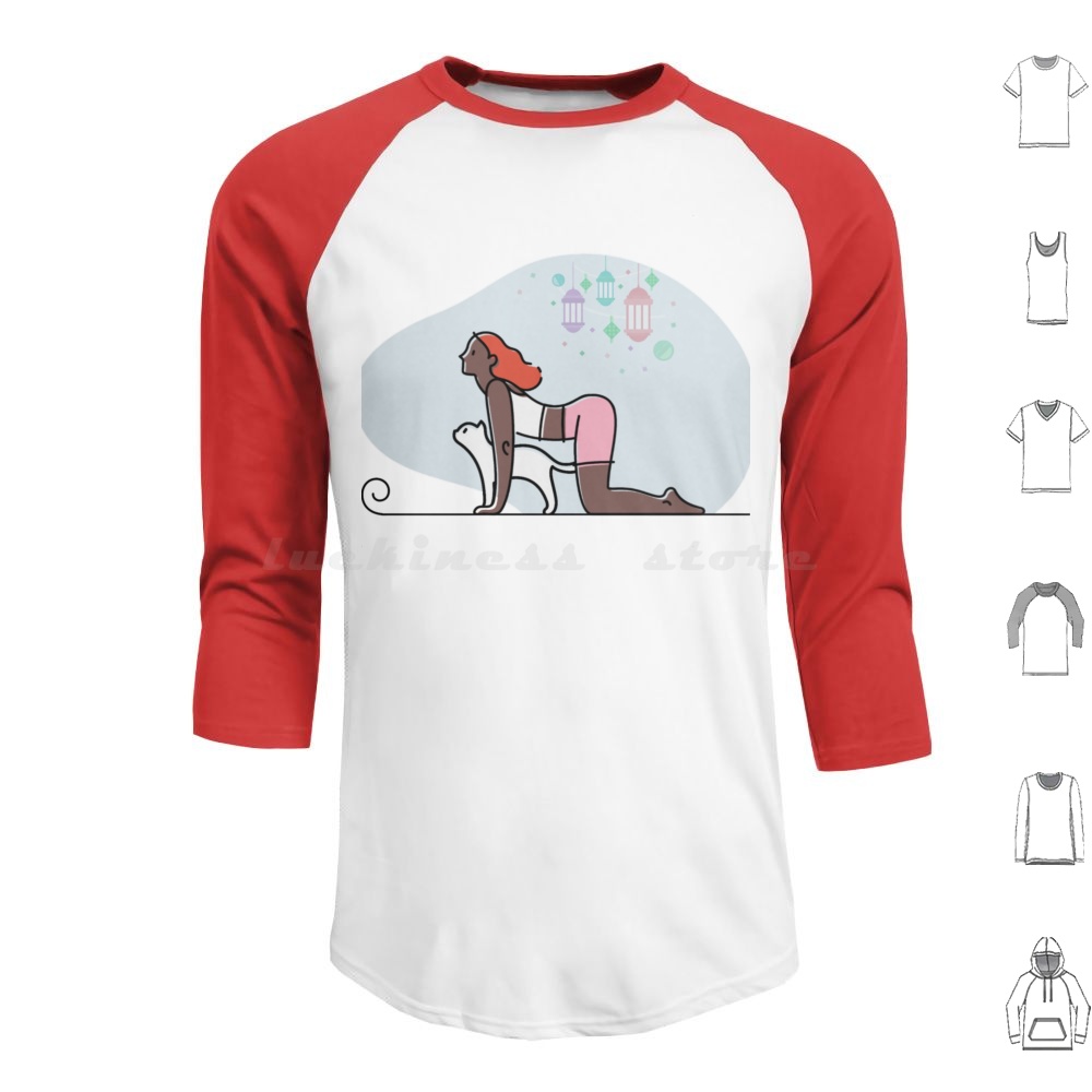Yoga Cat Pose Hoodies Long Sle - огляд і ціна Yoga Fitness Hoodie