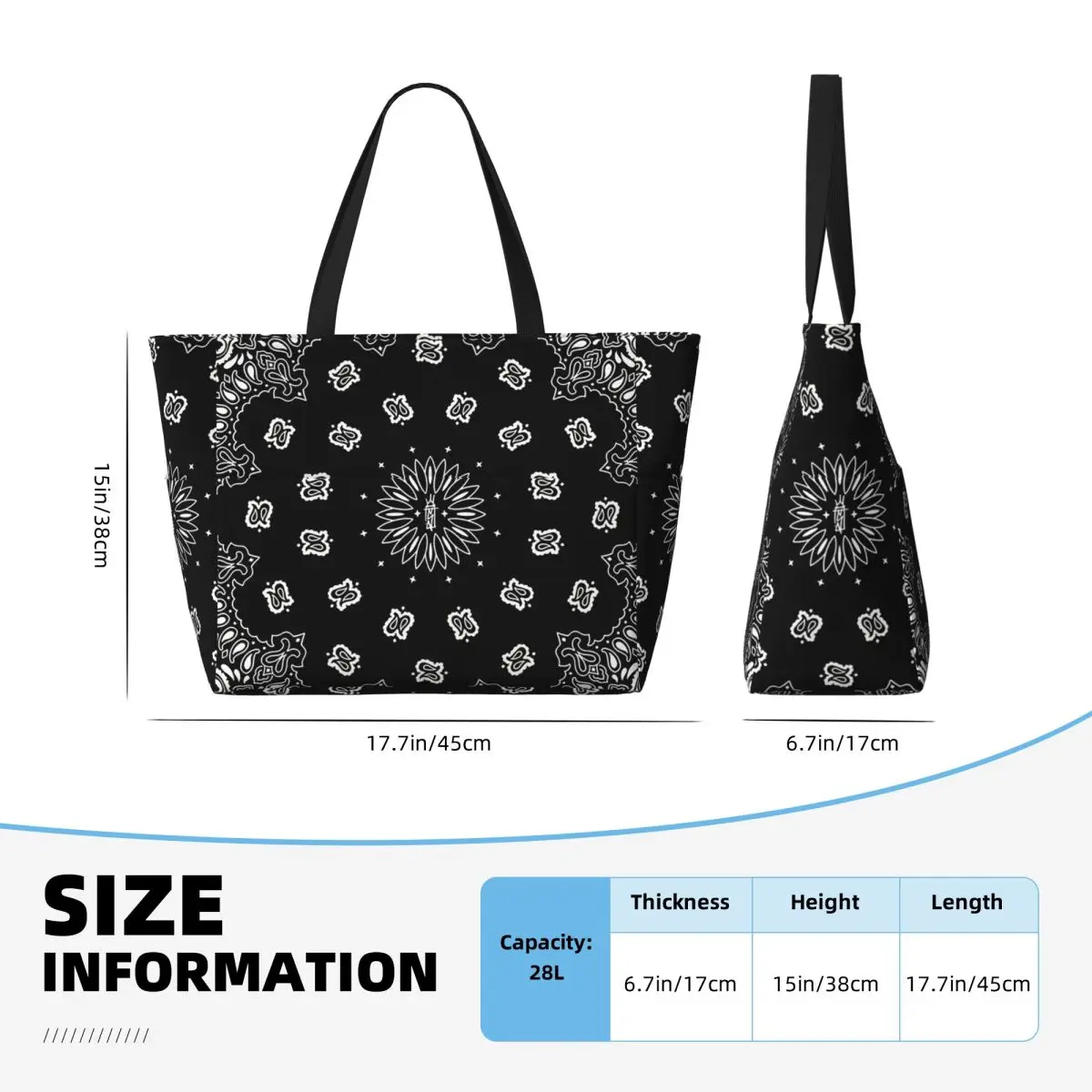 Bandana Custom Beach Tote Bag  - огляд і ціна Yoga Fitness Tote