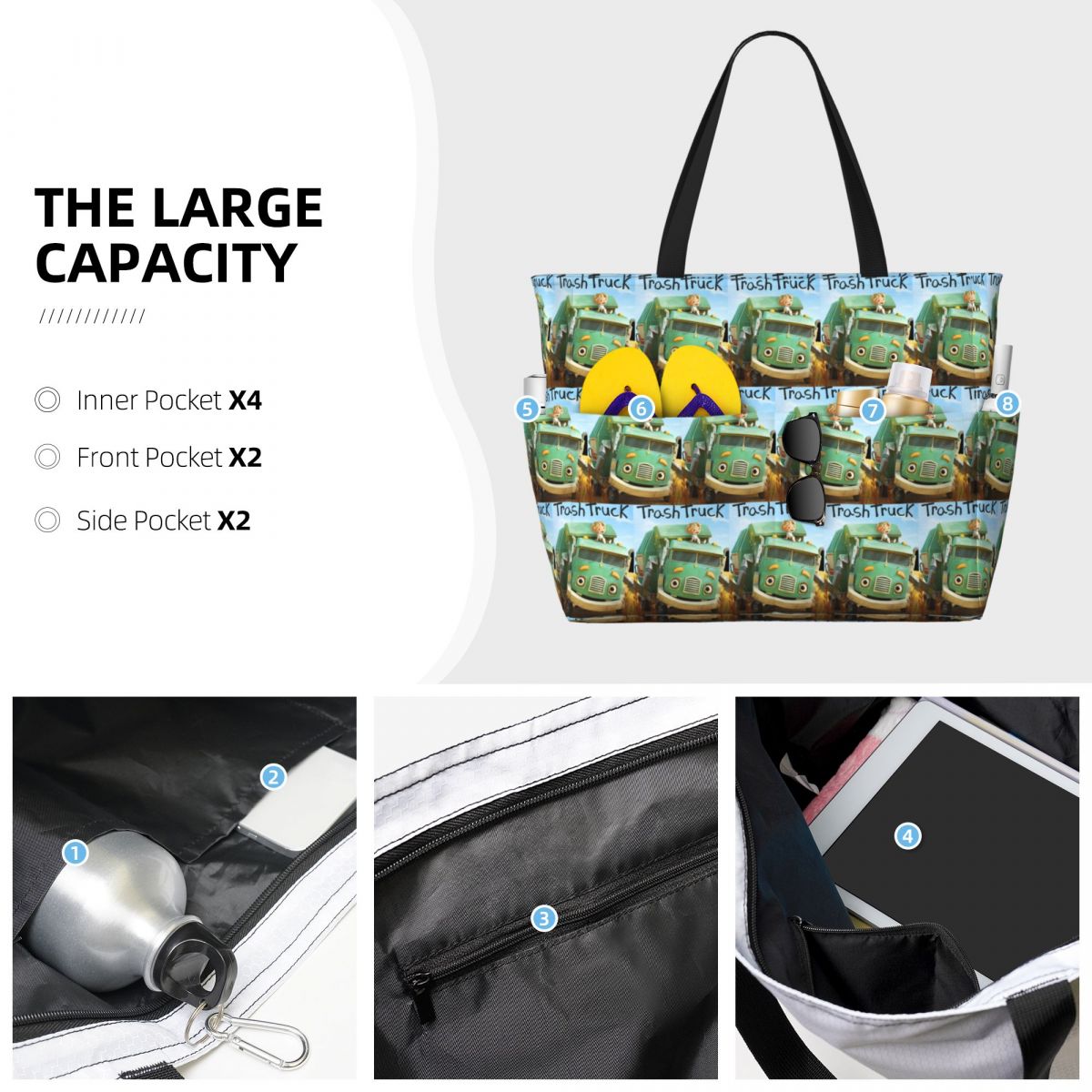 Hank And Trash Truck Cartoon B - огляд і ціна Yoga Fitness Tote