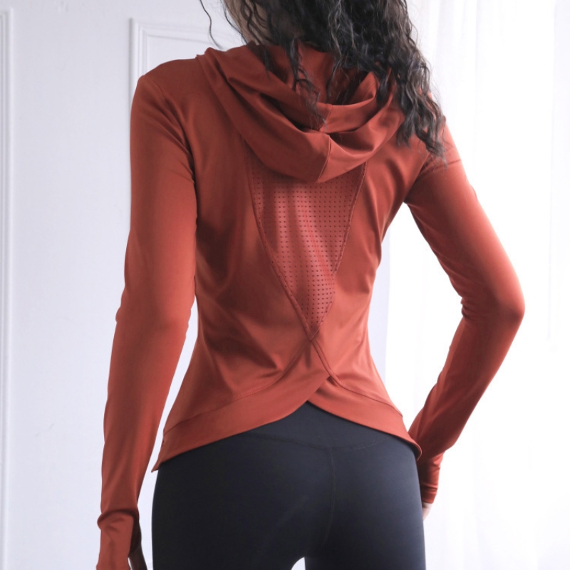 Women's Back Fork Mesh Breatha - огляд і ціна Yoga Fitness Hoodie
