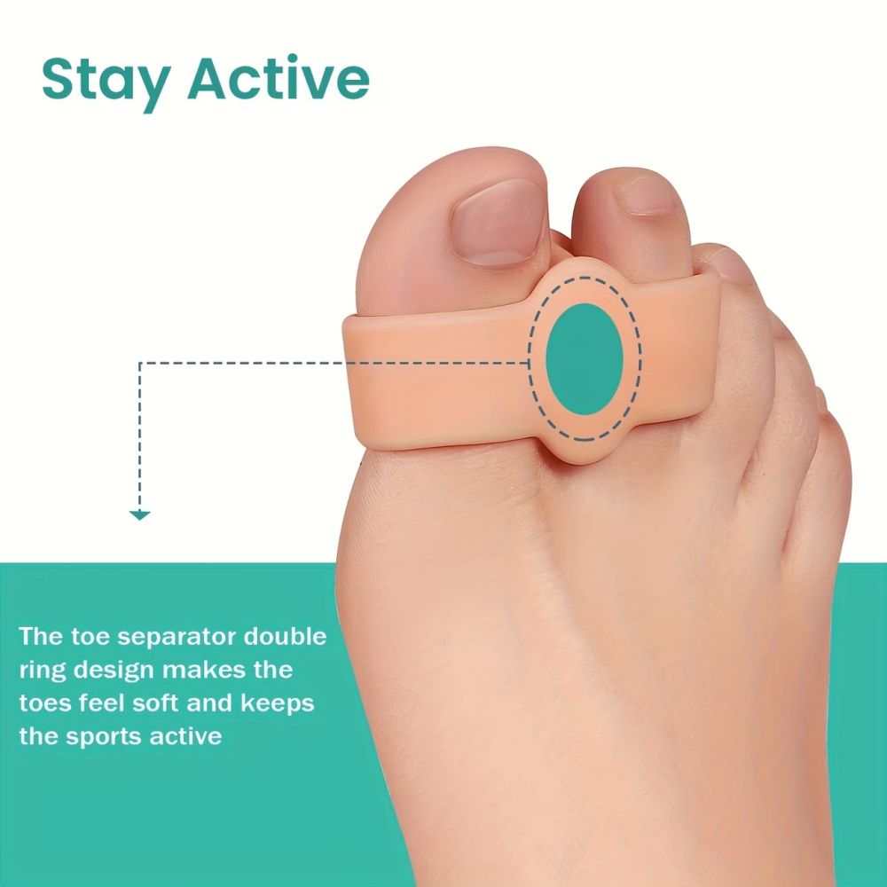 9-Piece Soft Silicone Toe Sepa - огляд і ціна Yoga Toe Separator