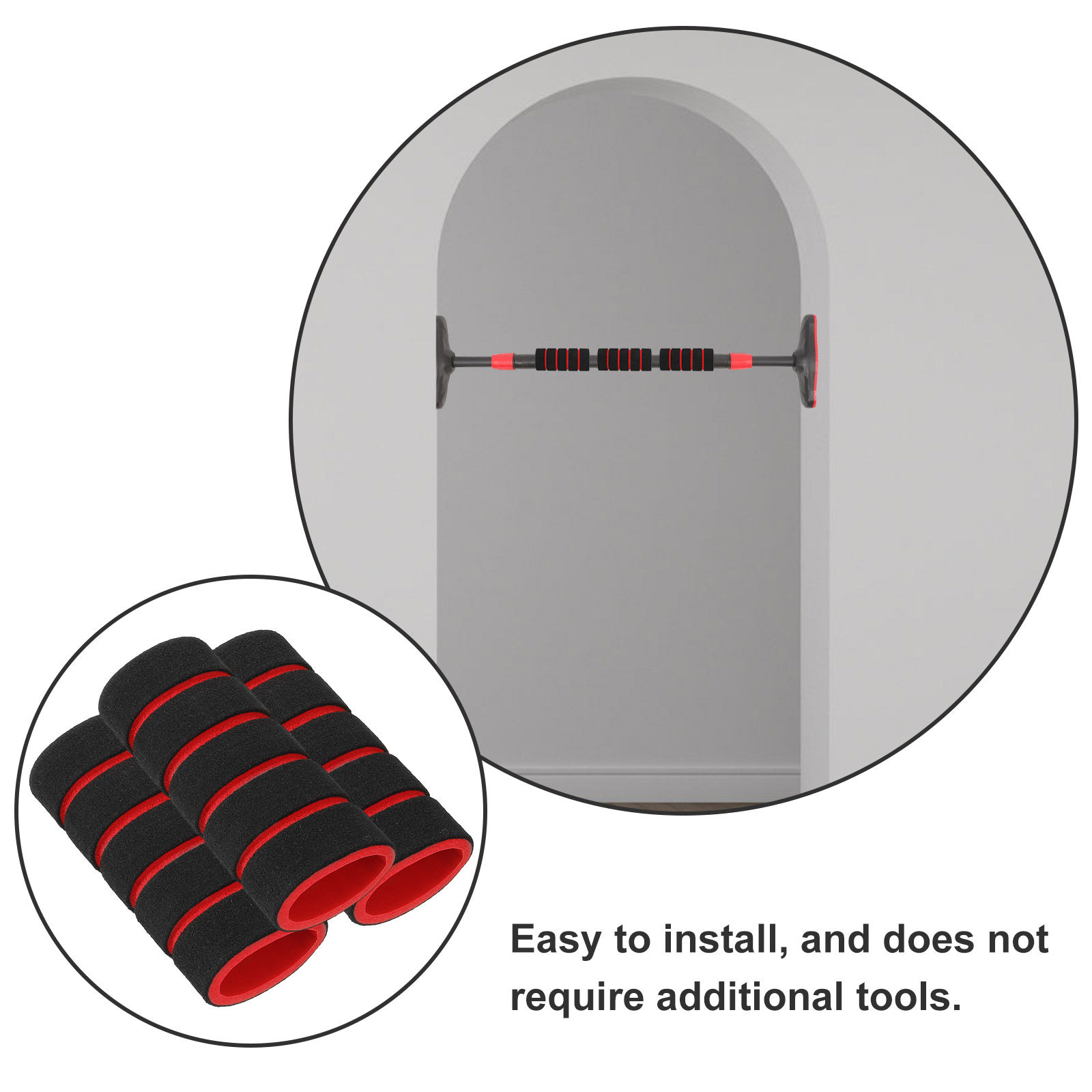 3Pcs Fitness Equipment Foam Sl - огляд і ціна Pull Up Bar Doorframe