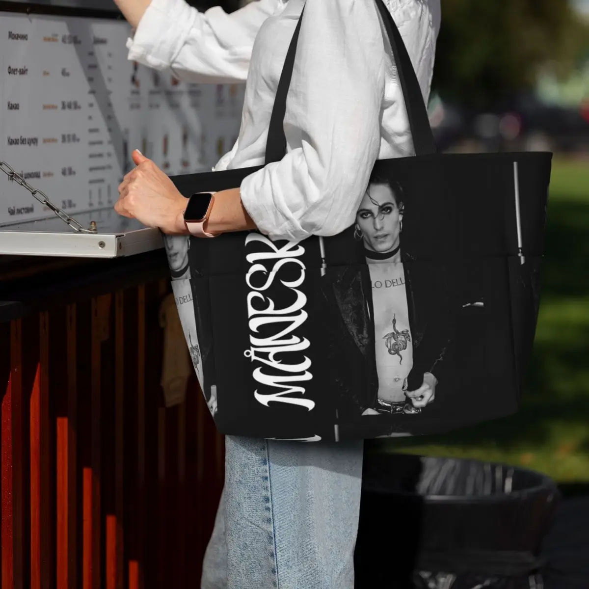Damiano David Maneskin Beach T - огляд і ціна Yoga Fitness Tote