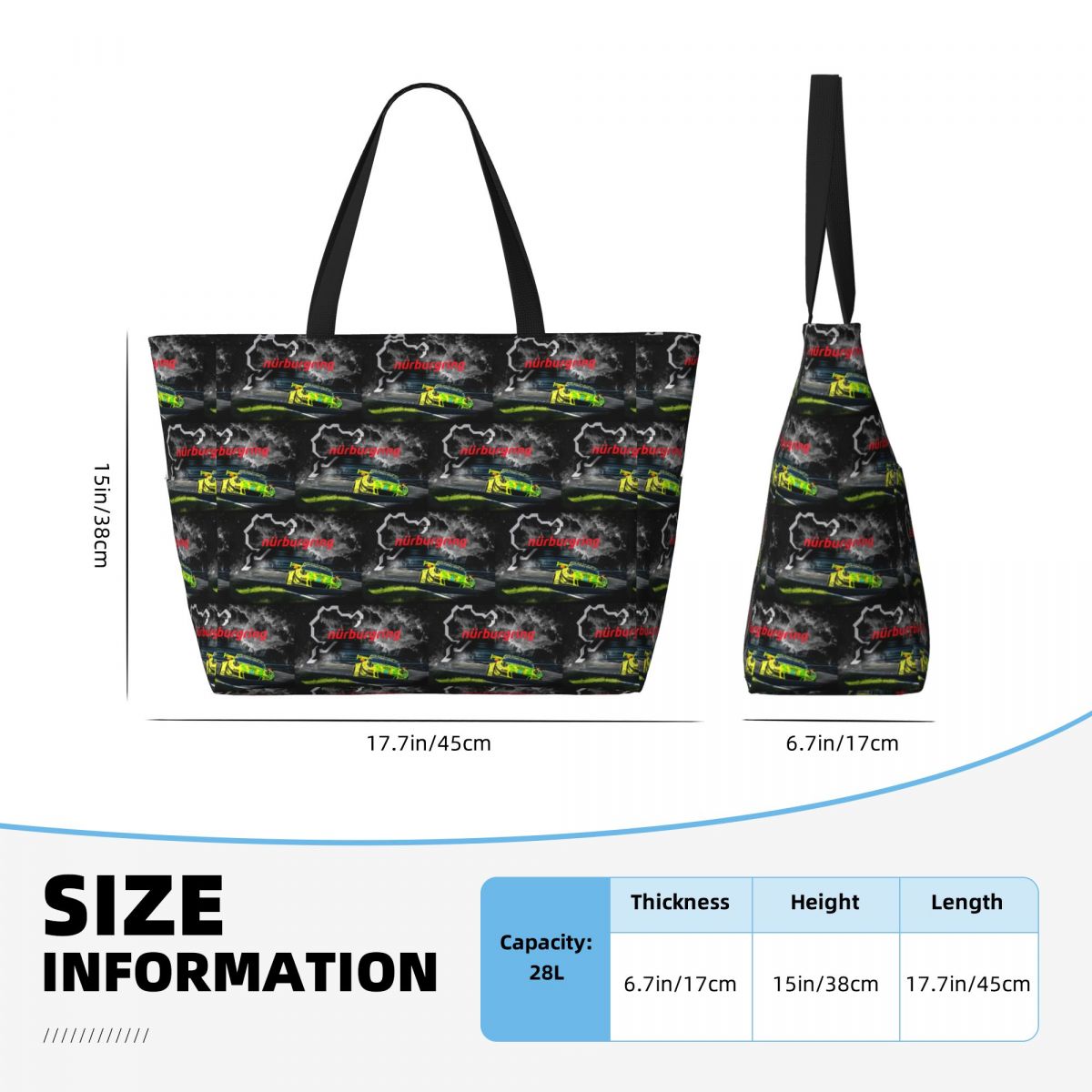 Nurburgring Print Beach Tote B - огляд і ціна Yoga Fitness Tote
