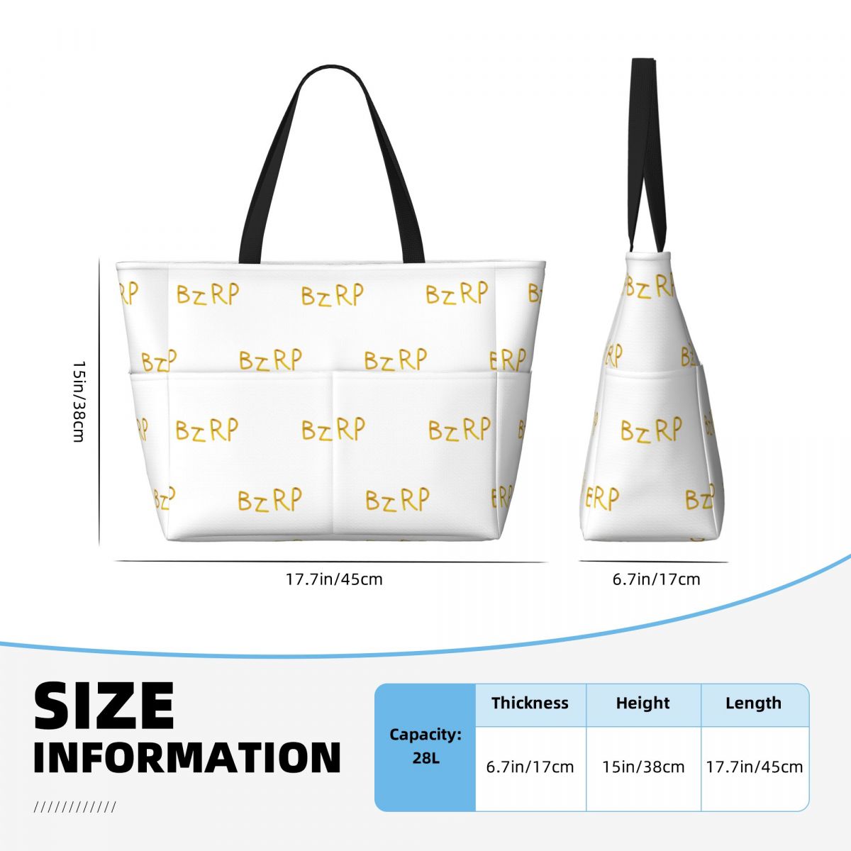 Bizarrap Cap (BZRP) Beach Tote - огляд і ціна Yoga Fitness Tote