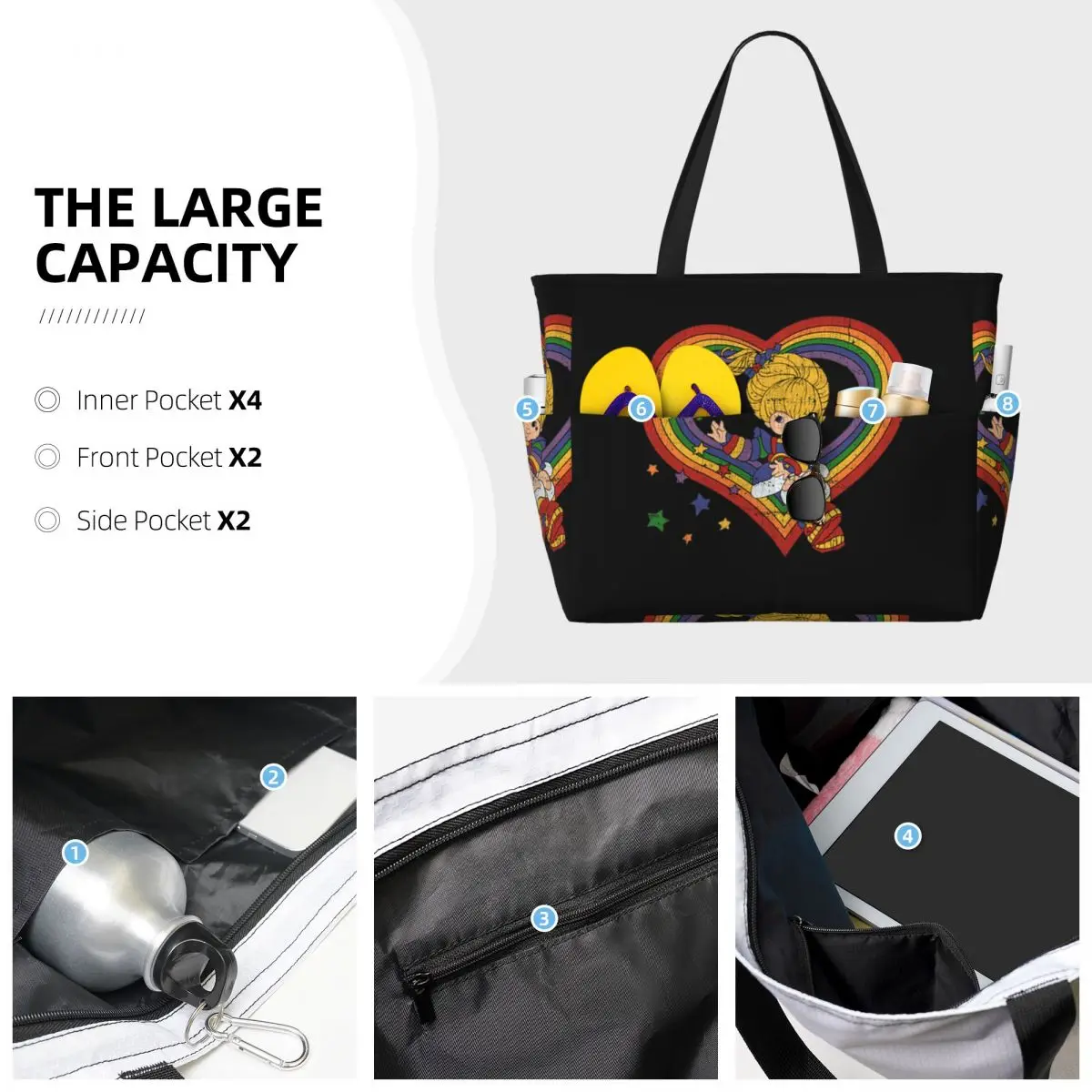 Rainbow Brite With Rainbow Hea - огляд і ціна Yoga Fitness Tote