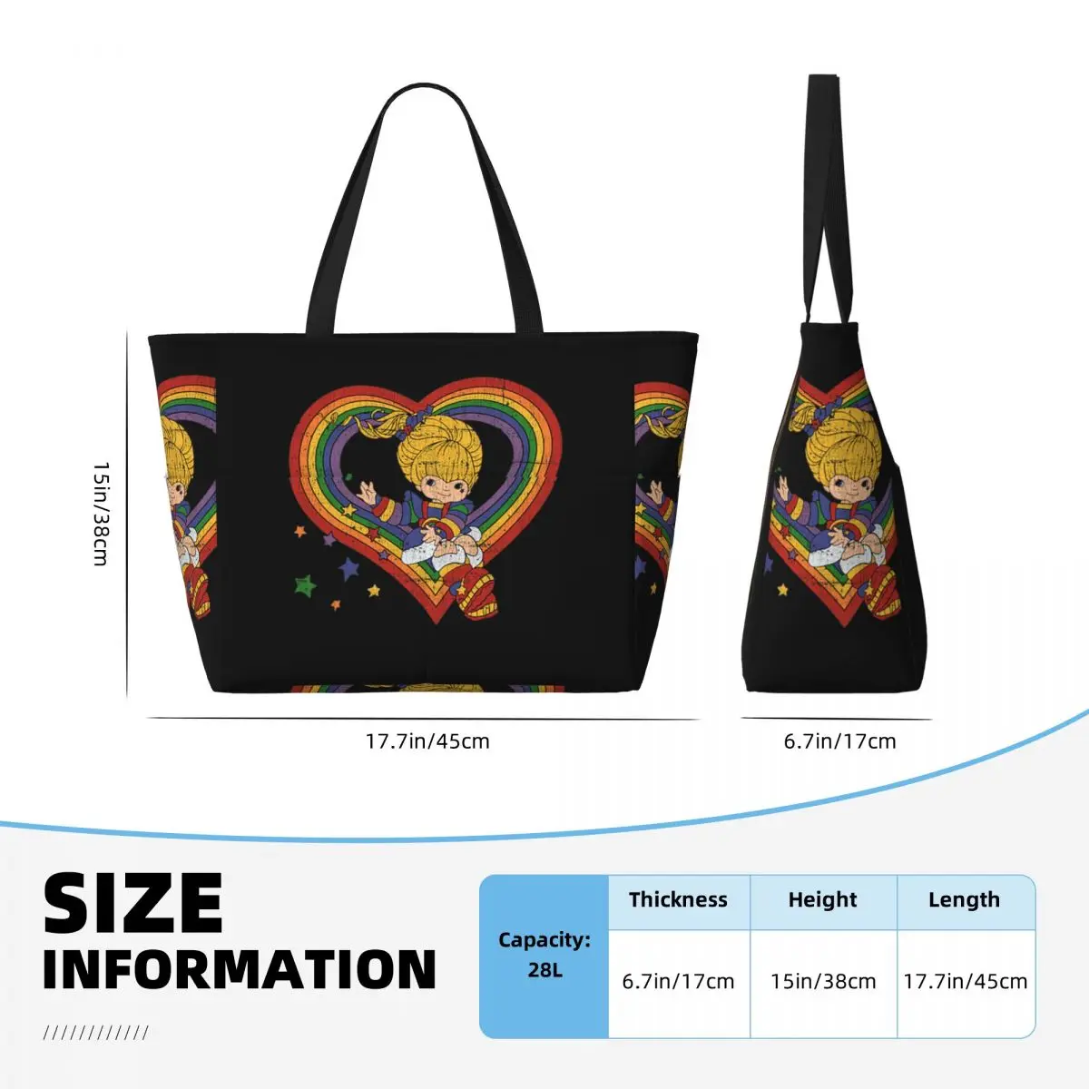 Rainbow Brite With Rainbow Hea - огляд і ціна Yoga Fitness Tote