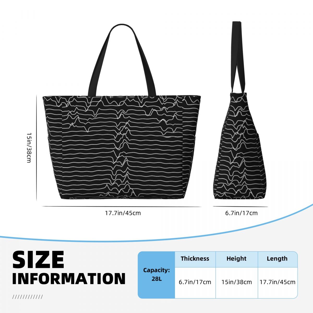 Joy Division Unknown Pleasures - огляд і ціна Yoga Fitness Tote