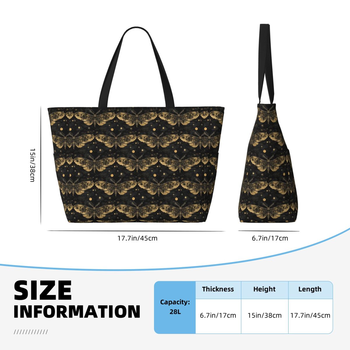 Moth Wings 5 Beach Tote Bag Sp - огляд і ціна Yoga Fitness Tote